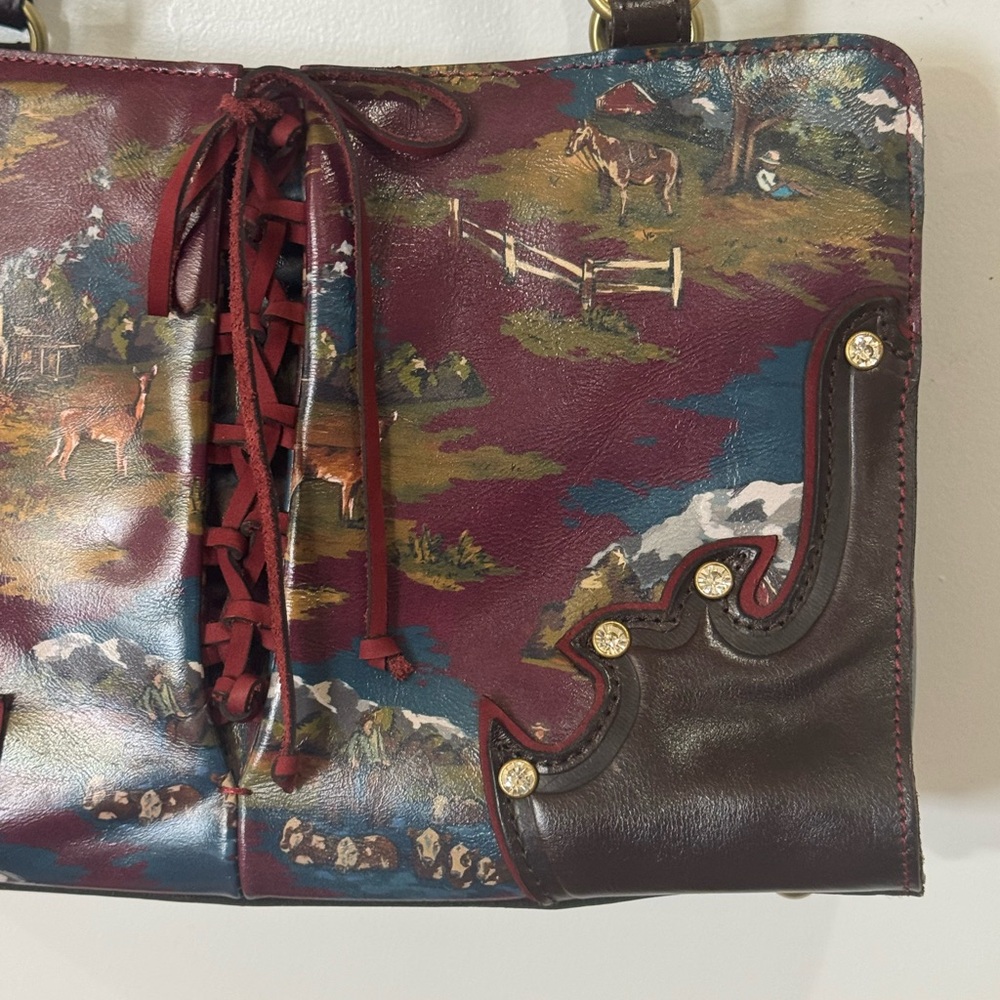PATRICIA NASH MONTANA SADIE LACE UP LEATHER SATCHEL BAG - Picture 6 of 16